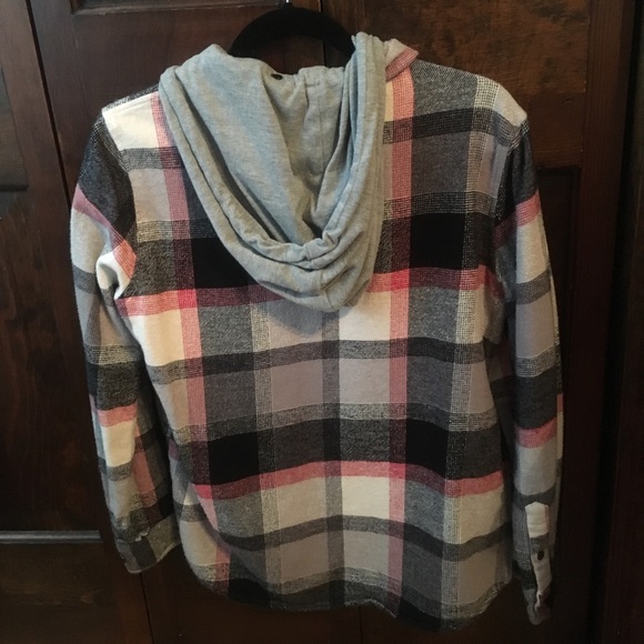Forever 21 Flannel with hood - Picture 3 of 4